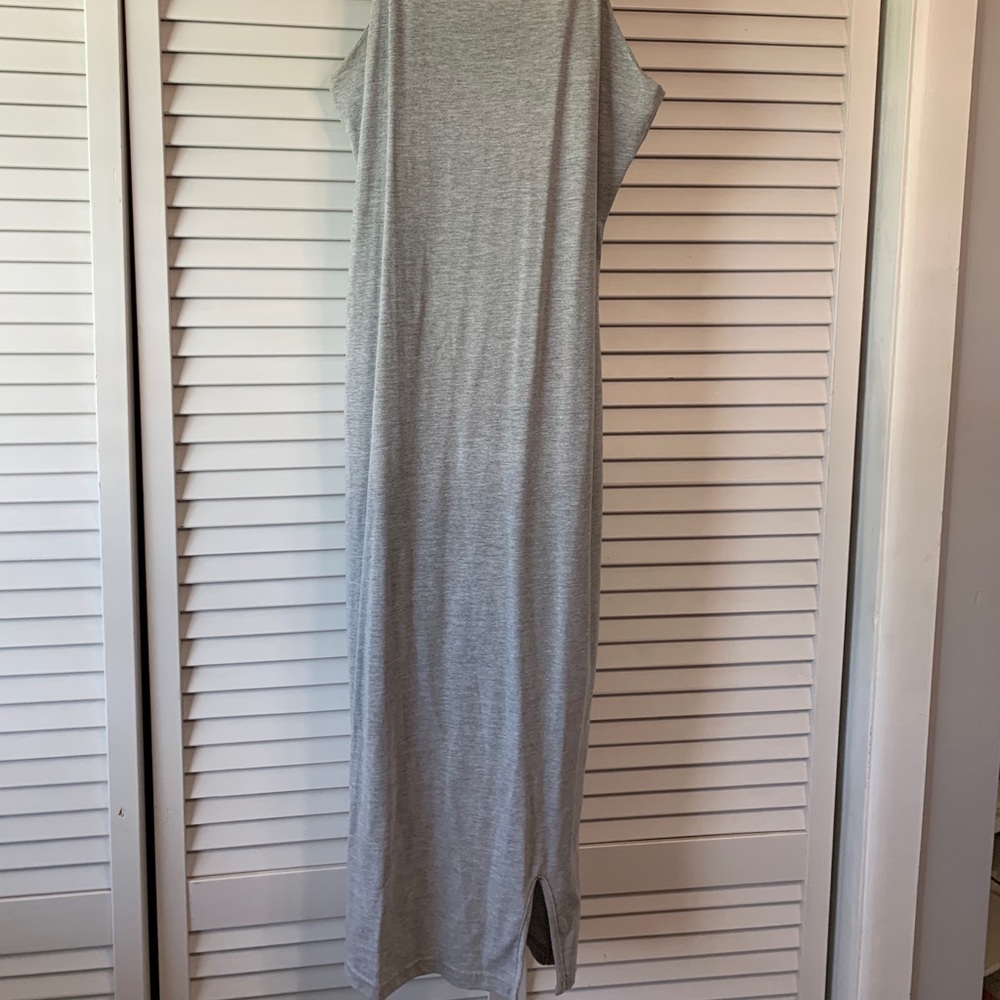 Ash Gray Midi Dress